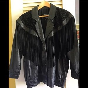 🎩Leather Black Jacket 🎩Made in Argentina 🇦🇷